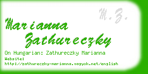 marianna zathureczky business card